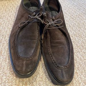 Ermenegildo Zegna men’s brown suede shoe
